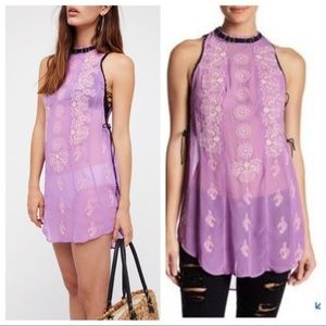 Free People Sunset Kisses Embroidered Top